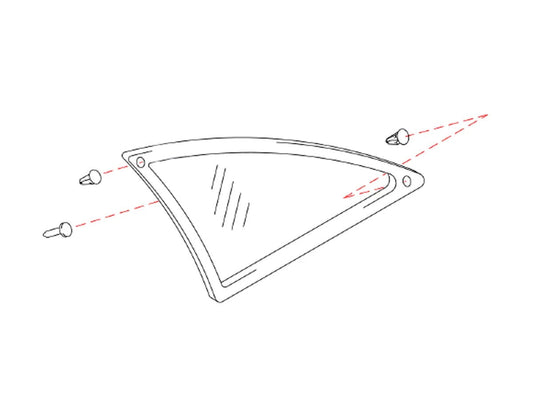 OEM '96-'98 Nissan Skyline R33 Rear Quarter Window Glass
