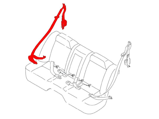 OEM '94-'98 Nissan Skyline R33 Rear Seat Belt Assembly - Coupe